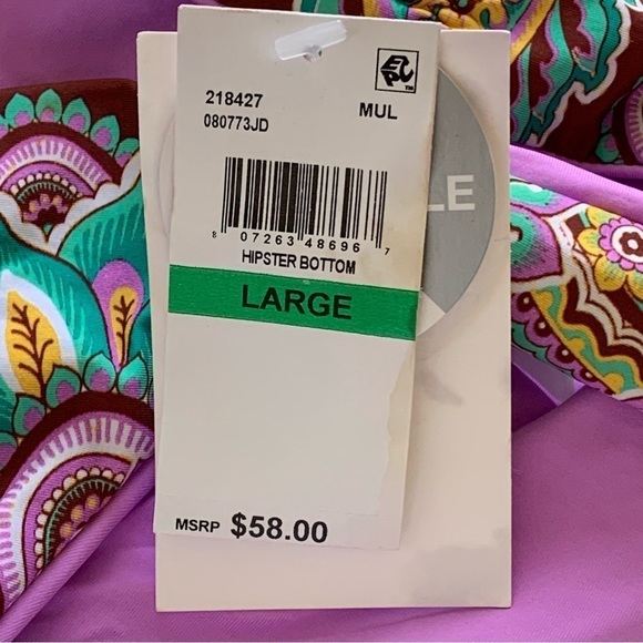 🆕 Becca Adela Hipster Bottom Bikini Swimsuit Women’s Size Large - Picture 4 of 10